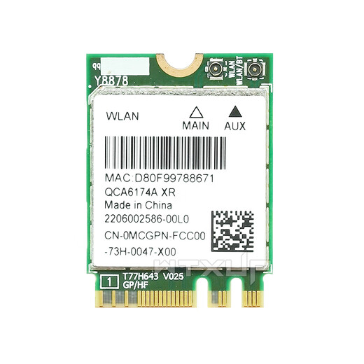 
Side to Qi Customized DW1820 QCA6174 NFA344 5G Dual-band WIFI5 Built-in M2 Wireless Network Card 4.1 Bluetooth Ultra DW1707_QCNFA335 Single Card