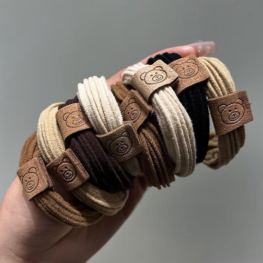 Baicuilai Little Bear Rubber Band Headband Seamless Hair Rope Hairband High Elasticity Rubber Band Internet celebrity hair tie for children and girls with a high-end feel