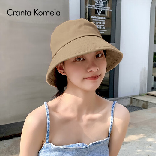 Cranta Komeia Offizielle Website Fischerhut Frauen 2025 Neue Sommerhut vielseitig Sonnenhut Geburtstag Geschenk für Freundin Weißer Rice High-End Light Luxus Mode vielseitiger Stil