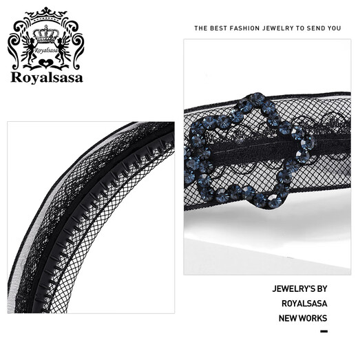 Royal sasa royal salsa headband wide-brimmed headband imitation crystal lace fabric star hairpin hairpin head jewelry head flower