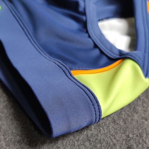 UXH men's briefs, color matching, simple style design, comfortable pants, nylon fabric, swimming pool, ocean beach, dark blue 2XL