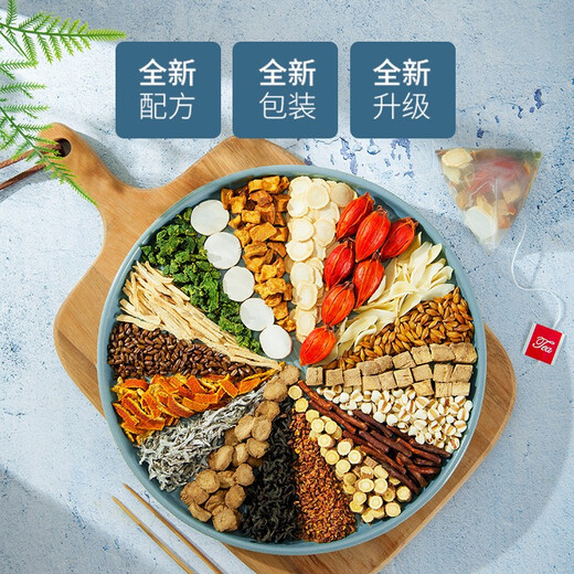 Shennong Jinkang 18 flavor upgraded version of Chicory Gardenia Tea Chicory root lily colored mulberry leaf tea green money willow pueraria green sour tea men's health tea independent tea bag 1 box experience pack