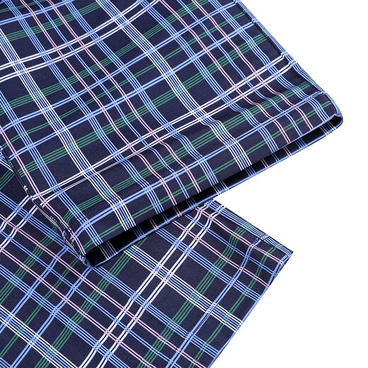 AIMER Men [Serie de Sille-Sleve] Pantalones de pijama a cuadros clásicos para pantalones caseros para hombres NS42F684 Dark Blue Plaid YH8 L (170)
