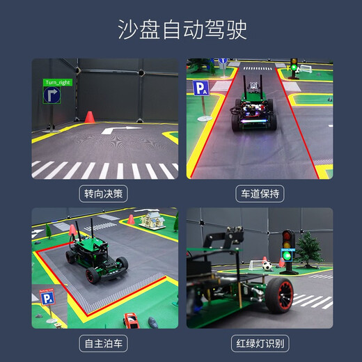Yahboom Akerman Car Deep Vision Unbemannte autonome Fahrtisch Ros Robot Jetson Nano [Standard Edition] mit Jetson Nano B01