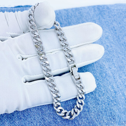 Cuibaofu Jewelry high-end platinum pt950 glossy side watch clasp bracelet, real gold men's bracelet bracelet, men's platinum, gold weight 34.46 grams, 7.5MM wide, 18cm long