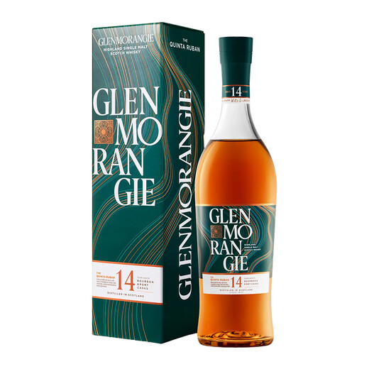 格兰杰（Glenmorangie）苏格兰单一麦芽苏格兰威士忌 原装进口洋酒 高地产区 保税仓直发 14年波特桶 700mL 1瓶