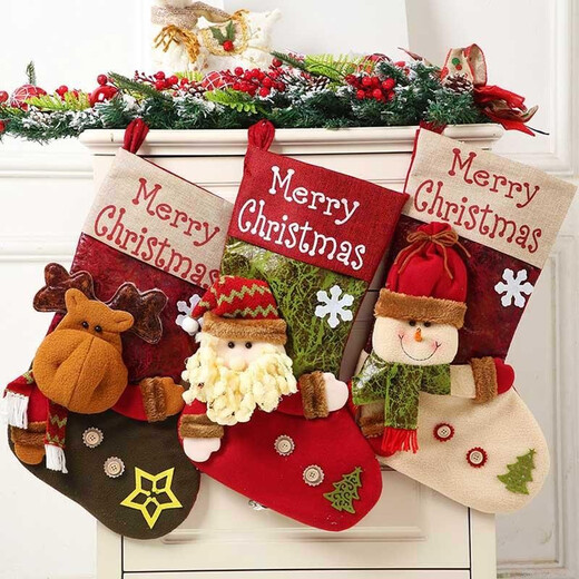 Jingtang Large Christmas Socks Gift Bag Christmas Decorations Christmas Gift Bag Christmas Large Deer Christmas Socks
