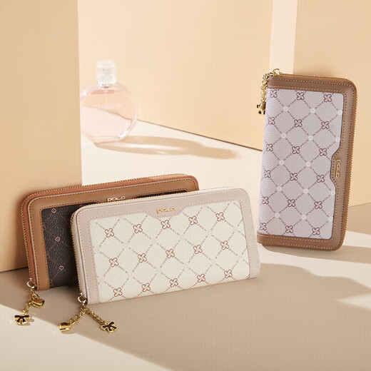 POLO handbag women's wallet women's long card bag clutch bag women's multi-card slot wallet printed women's bag birthday gift