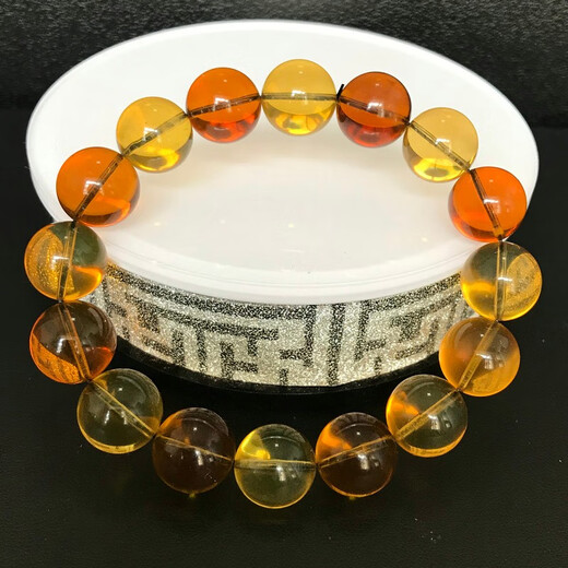 Dingfei Burmese Amber Water Purification Tea Treasure Bracelet No Optimization Raw Mine Fairy Treasure Gold Blue Blood Green Purple Red Yellow Tea Amber Bracelet Bead Diameter 9mm One String