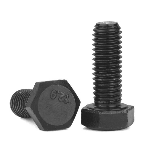 Jinggong 12.9 grade external hexagonal screws, high-strength hexagonal head bolts DIN933 m4m5m6m8m10m12m16 M6 50 pieces, screw length 16mm (full thread)