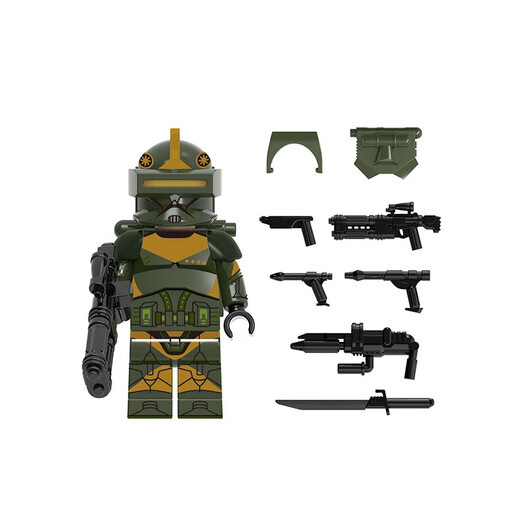 F Fangcheng foranse Star Wars Tormenta transparente holográfica 501 Legion Soldiers Clones Bloques de construcción Juguetes de la Asamblea de Niños XH1630 (698 Attack Battalion Doctor)