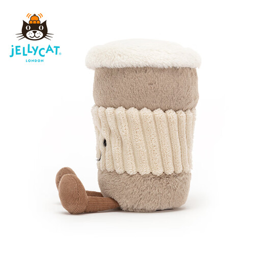 JellyCat Fun Coffee mit Tasse süßes Essen Plüsch Puppe Komfort Puppe Geburtstag Chinesisches Valentinstag Geschenk grau eine Größe