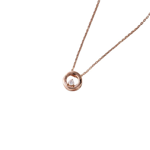 Luruo 18k rose gold moissanite necklace women's light luxury niche clavicle chain 2024 new pendant rose gold