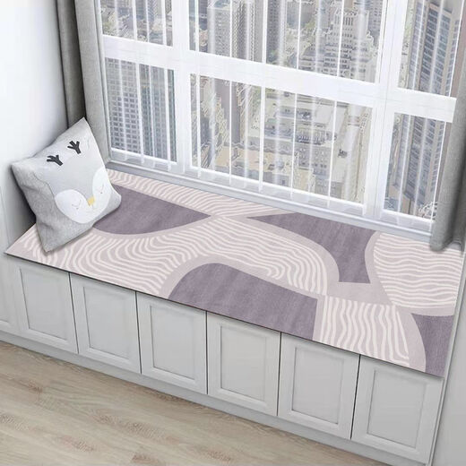 Feather pocket is suitable for all seasons, ins style bay window mat, balcony mat, tatami mat, bedroom floor mat, cute bedside blanket, can be cut and customized. Live image. 80X160 cm, suitable for all seasons, can be cut.
