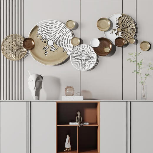 Customized light luxury living room background wall hanging decoration sofa back decoration hanging soft decoration metal wall hanging creative stand 12045CM12045CM