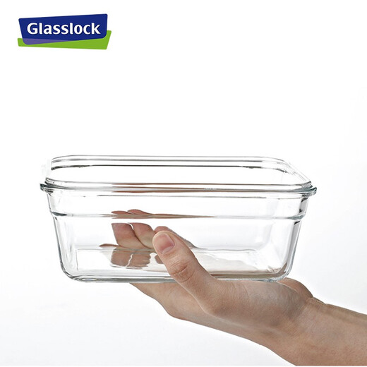 Glasslock韩国进口加厚耐热钢化玻璃保鲜盒微波炉加热饭盒包包套装 695ml 长方+包包