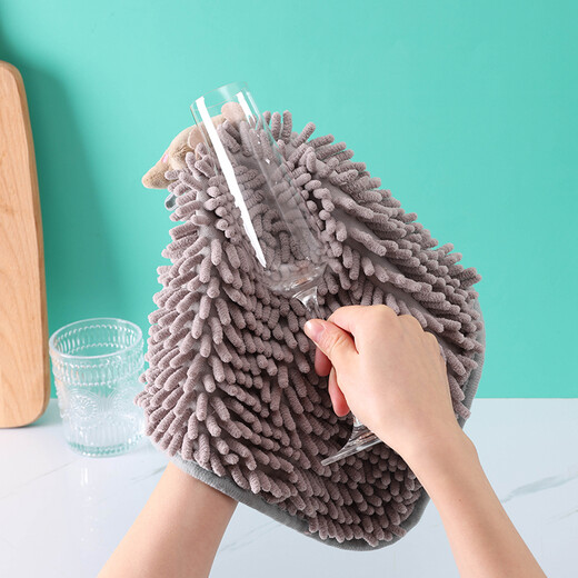 Miaoran rag chenille 47*32cm 1 thick absorbent hangable hand towel cute cartoon kitchen bathroom
