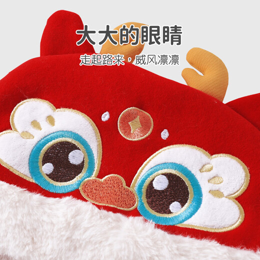 Youqi Dragon Year baby faucet hat plus velvet baby hat autumn and winter festive national style photo one-year-old dress outfit
