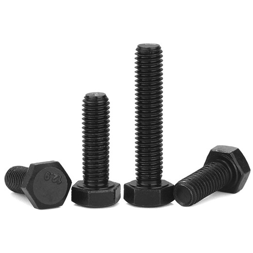 Jinggong 12.9 grade external hexagonal screws, high-strength hexagonal head bolts DIN933 m4m5m6m8m10m12m16 M6 50 pieces, screw length 16mm (full thread)