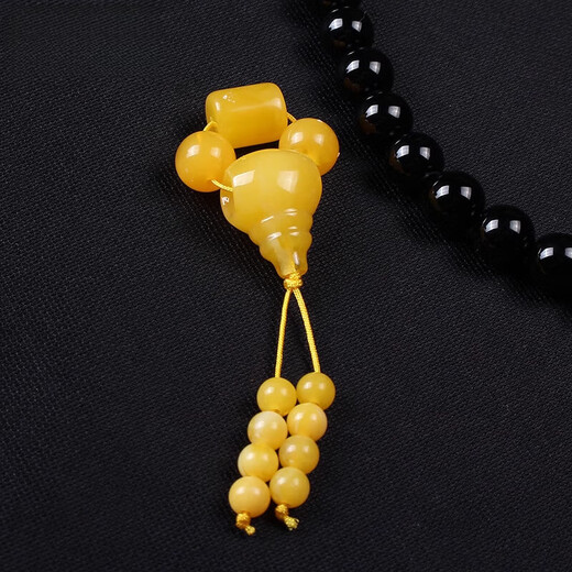 Beeswax three-way accessories, full set of literary and toy accessories, four-piece set of Buddhist beads, Vajra, Star, Moon and Bodhi set, Beeswax set style 2 small size