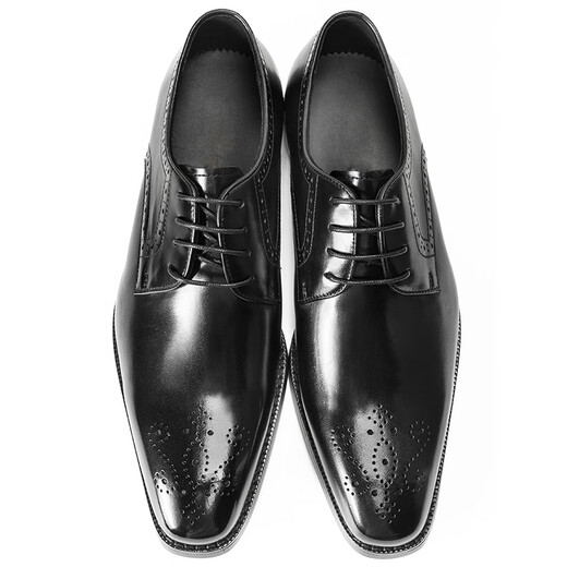 Bakok Brock Crock Leather Shoe для мужчин Высококачественный верхний слой коровьего коровьего бизнеса Формальное одеяло свадебное костюм.