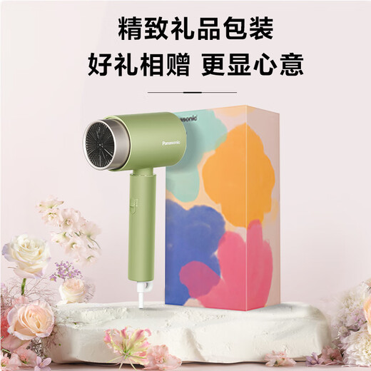 Panasonic household hair dryer high-power high-speed high-wind constant temperature quick-drying portable dormitory household negative ion hair dryer girl gift EH-WNE5H powder