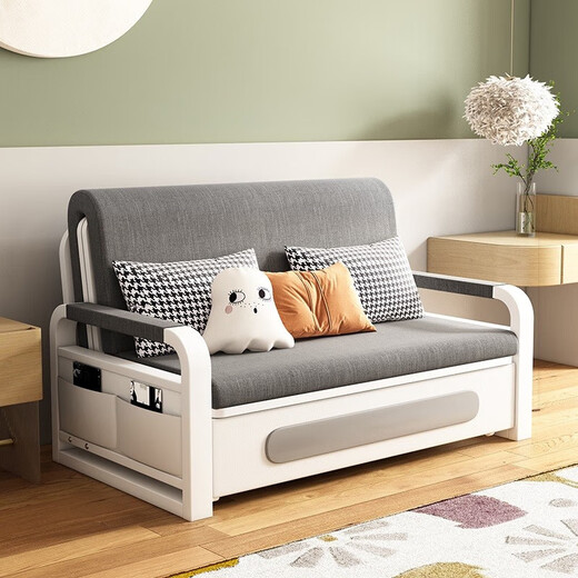 Mengyisheng Sofa Bett faltbare Multifunktions-Push-Pull Dual-Purple-Wohnzimmer kleiner Wohnung Single Doppelbalkon wirtschaftliche Internet-Promi-Modell 1,0 Meter breit [Sponge + Latex-Modell-Speicher]
