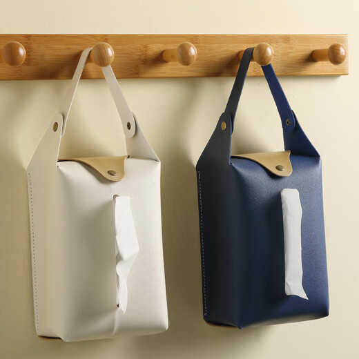 
Shantoulin Village creative cute car tissue box light luxury style high-end seat car hanging interior paper pull box handrail box high-end sense Gem blue