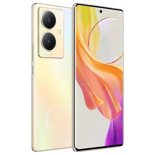vivoY78+ 新款上市 曲面屏游戏拍照高通骁龙695智能5G大内存手机 暖阳金 5G通 官方标配 12GB+25