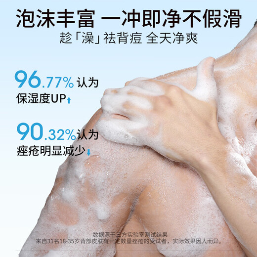 Zunlan anti-mite shower gel for men and women 500g, anti-acne, oil control, anti-itch, long-lasting fragrance, bath moisturizing and moisturizing