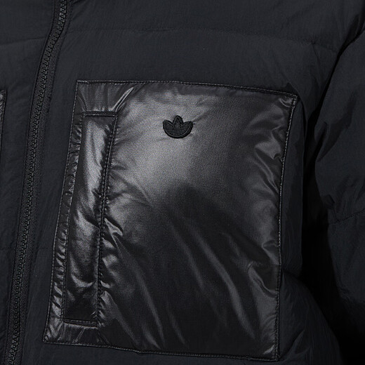 阿迪达斯（adidas）新款三叶草羽绒服男装秋冬季运动服加厚保暖防风宽松学生外套 H13564黑色 XS