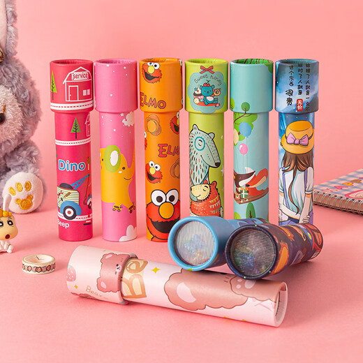 Blind Bebe Bunful Kaleidoscope Cartoon Prosrocks rotierendes Kaleidoskop Magischer und veränderlicher Blick auf Kindergartenspielzeug Kinder Spaß Kaleidoskop [3 verschiedene Farben]