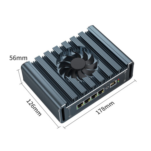 倍控N5105四核散热风扇版ros软路由linux主机工控机电脑win11四网口带串口双4K显示嵌入式4G插槽n100 8G内存+128G固态 G31灰色风扇款-N6210 M.2-i226网卡