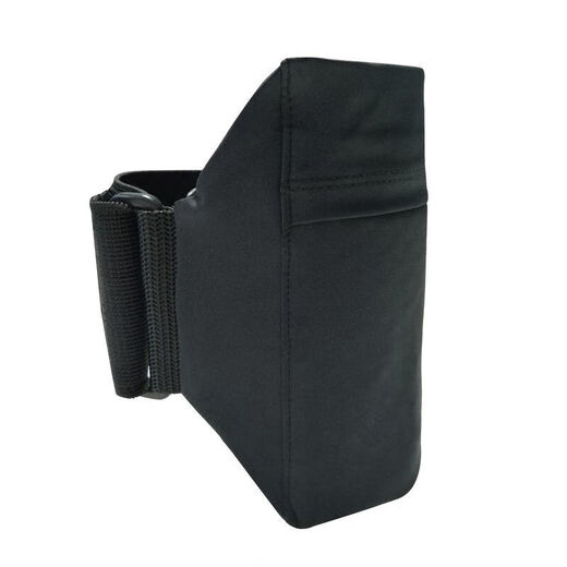 Sports shock-proof mobile phone leg bag running student unisex arm bag breathable elastic bag large black thigh-(40-60cm leg circumference)