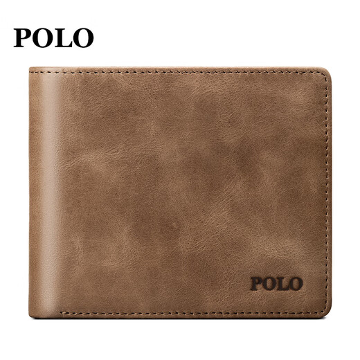 Polo billetera capa de cabeza para hombres billetera billetera bolsita de tarjeta múltiple bolsas de conducción en bolsas de conducción de billetera corta caja de regalo regalo