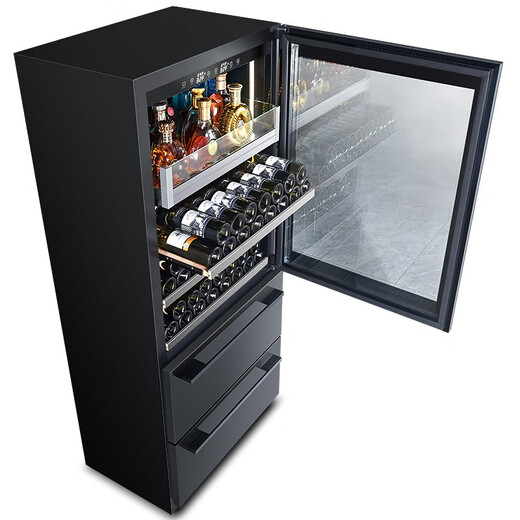 Odino wine cabinet constant temperature embedded home wine cellar level wine cabinet sake beer wine cabinet constant humidity refrigerator office restaurant wine tea cabinet black