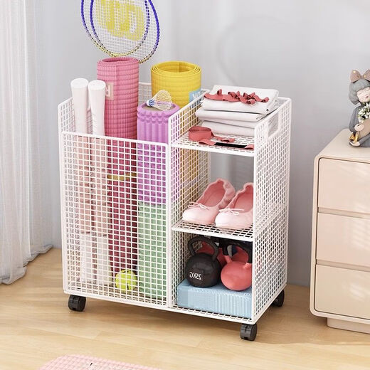 Chuanbu fitness equipment storage cabinet yoga mat storage basket fitness equipment storage equipment storage basket household feathers Athens black [multi-functional mobile model] no specifications