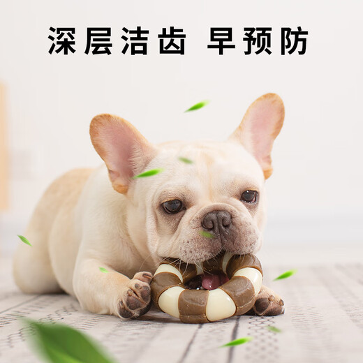 EETOYS Small Ring Dog Toy Eats and Plays 2-in-1 Teeth-Resisting Bite-Resistant Companion and Boredom Relief Pet Supplies