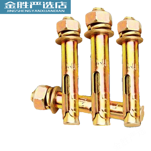 CLCEY国标膨胀螺丝小头带孔彩锌胀栓防盗门专用加长膨胀螺丝 M12*12040支14号钻头打孔 送