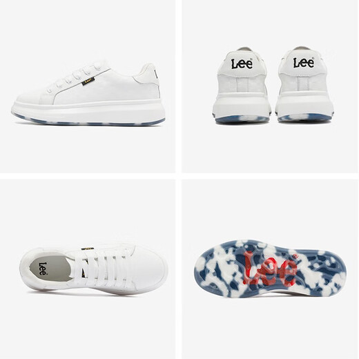 Lee男鞋休闲鞋设计感增高小白鞋男生时尚经典板鞋舒适百搭白色鞋子男 黑色 39 【偏大/请拍小一码】