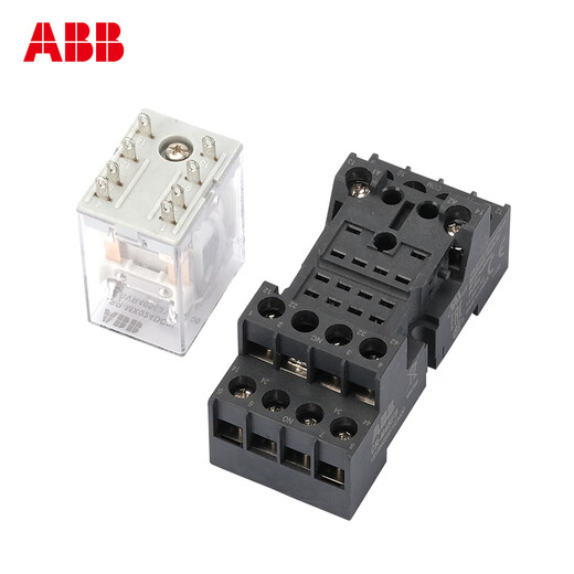 ABB middle small relay CR-MX230AC2L AC 8-pin CR-MX024DC4L DC 14-pin electromagnetic CR-MX024DC4L + base CR-M4SFB