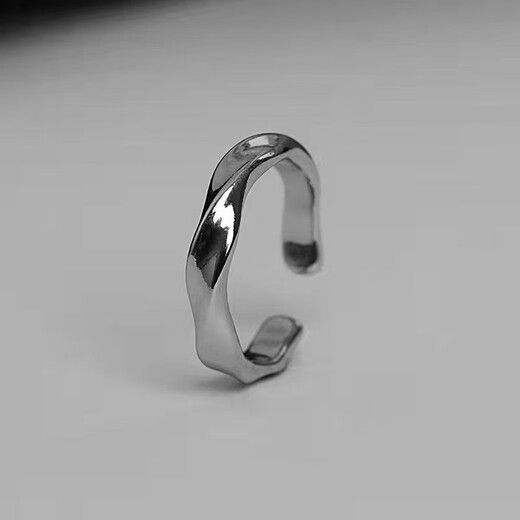 Möbius ring ring for men, trendy niche design, opening for couples, index finger, retro light luxury, M1486 M1486 Möbius ring, adjustable opening