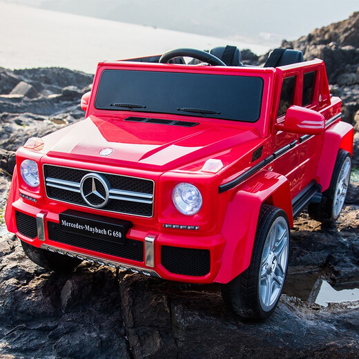 
Xingchenhao Mercedes-Benz children's electric vehicle four-wheel drive four-wheel remote control children's toy car can be used as off-road vehicle painted black four-wheel drive + super-power battery + leather seat soft wheel