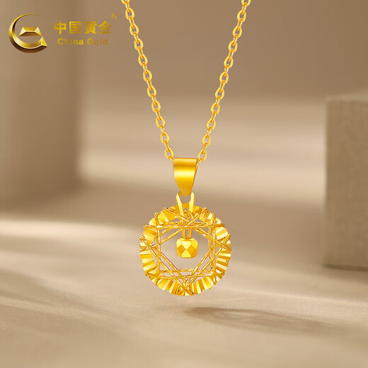 CHINA GOLD K gold necklace dream catcher Mobius chain clavicle chain for mother and wife birthday gift about 1g