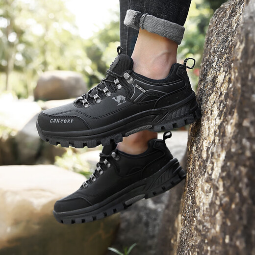 
Clearance and Size Camel Men's Shoes Autumn Outdoor Sports Leisure Shoes Men's Waterproof and Anti-Slip Hiking Hiking Shoes Leather Gray 14088 38