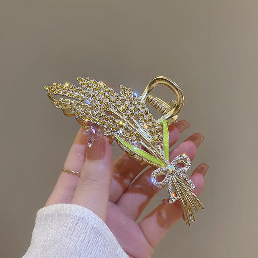 Gunai wheat ear hairpin headdress for women 2025 high-end grabber hairpin hair accessory birthday gift for girls, high-end and practical