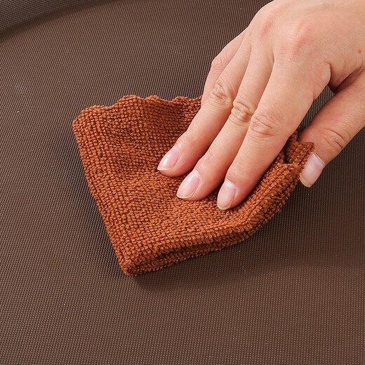 Zhenxi large tray rectangular round tray non-slip tea tray plastic tray hotel serving tray food serving tray PP round tray brown 35cm