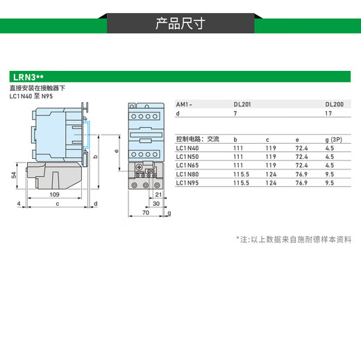 Schneider thermal relay LRN359N thermal overload protector adapts to LC1N65A-95A AC contactor LRN365N 80-104A with LC1N95