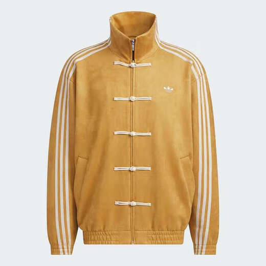 Adidas (adidas) Clover Jacket Men's y mujer Spring New Sportswear Sportswear Fashion Stand Collar Chaqueta JV9256 JZ9926 Roca Bronce Bronce China Tang Suit Hanfu One Size S