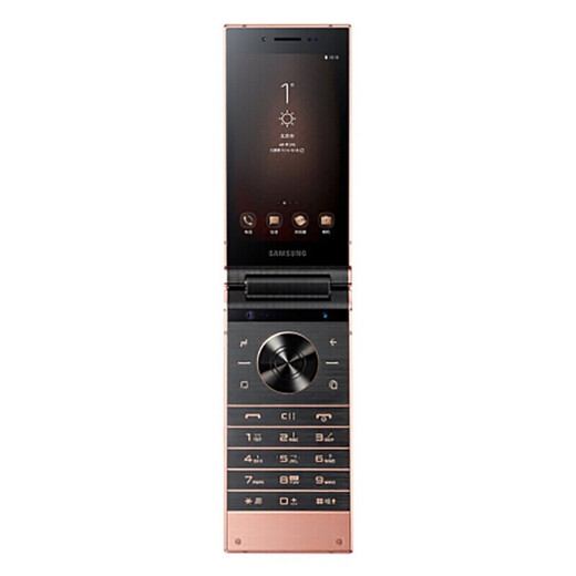 [Neues Telefon auf Lager] Samsung SM-W2019 High-End-Flip-Telefon, Xinxiang Tianxia 4G Smartphone Android Dual-Screen Classic Style Ruijin (Golden) 6 GB+128 GB